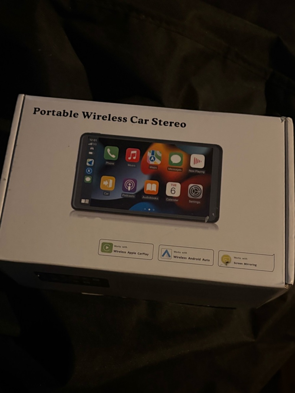 Portable Wireless Car Stereo - White Box